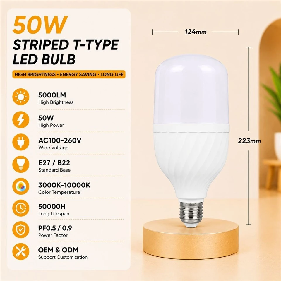 Slant Grain T-Type LED Lamp suppliers